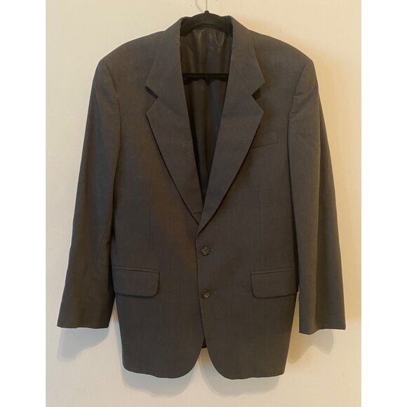 Oscar De La Renta 2 pc Gray Suit Single-Breast Jacket Blazer Pants XL - Picture 3 of 16